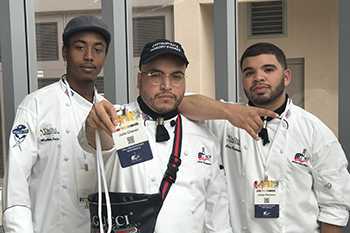 Three Student Chefs posing for photo