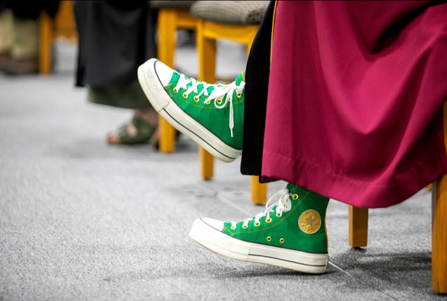 Dr. Mary Bonderoff's Green Converse Sneakers