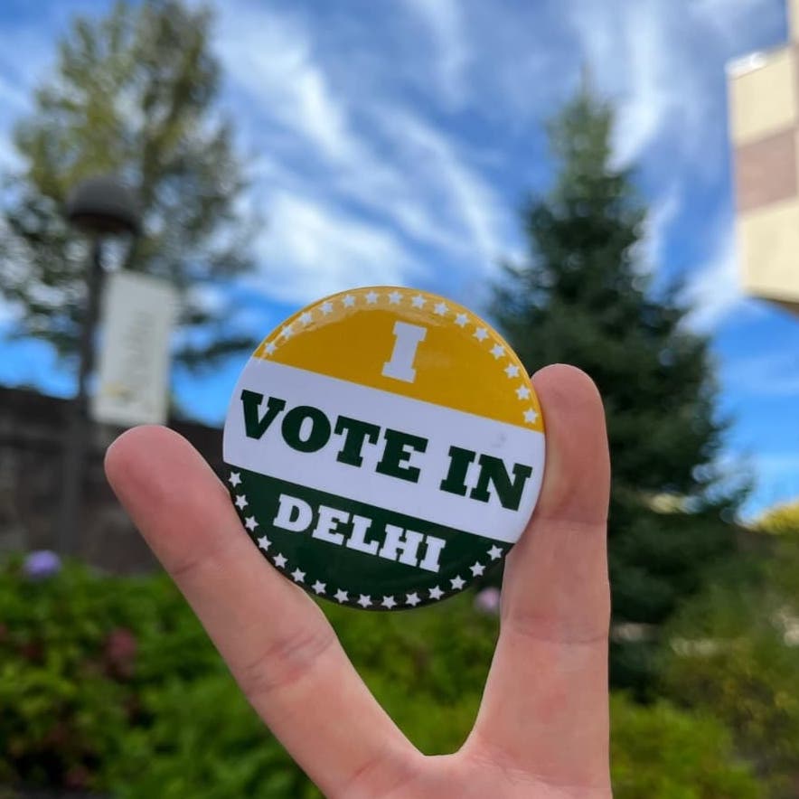 I Vote in Delhi Pin